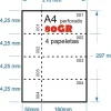 PAPEL NUMERADO 100H A-4 80GR PERFORADO EN 4 PARTES 74,25MMX210MM + 50MM MATRIZ PARA PAPELETAS O RIFA IMPRESORA LASER O INKJET