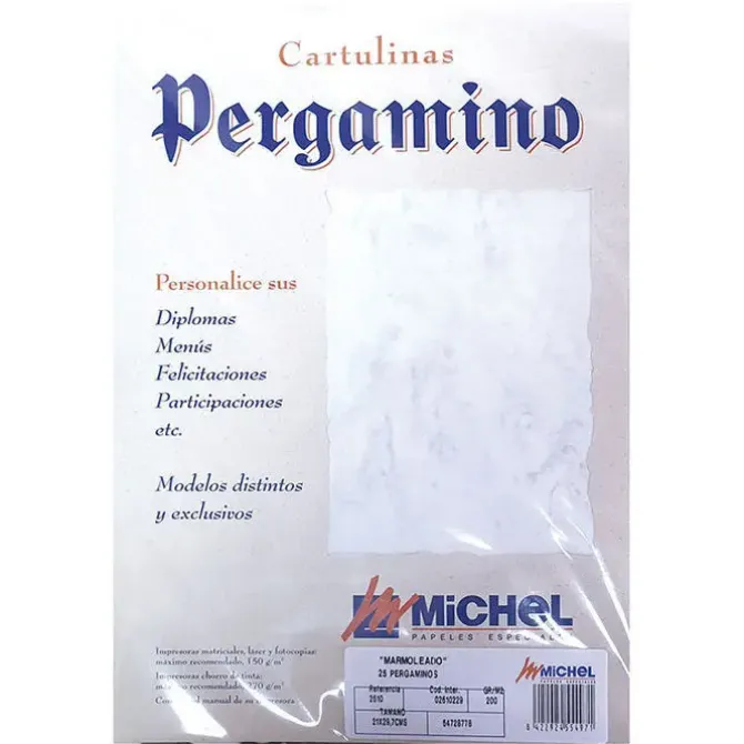 PAPEL PERGAMINO A4 25H MARMOLEAD.GRIS