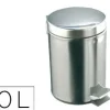 PAPELERA CON PEDAL ACERO INOXIDABLE BRILLO 20 L 435X295X350 MM