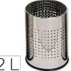 PAPELERA CONNECT METALICA PERFORADA 12 LITROS CROMADA 325X250 MM CS29629