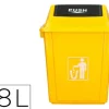 PAPELERA CONTENEDOR Q-CONNECT PLASTICO CON TAPA DE BALANCIN 58 LITROS 470X330X760 MM AMARILLO
