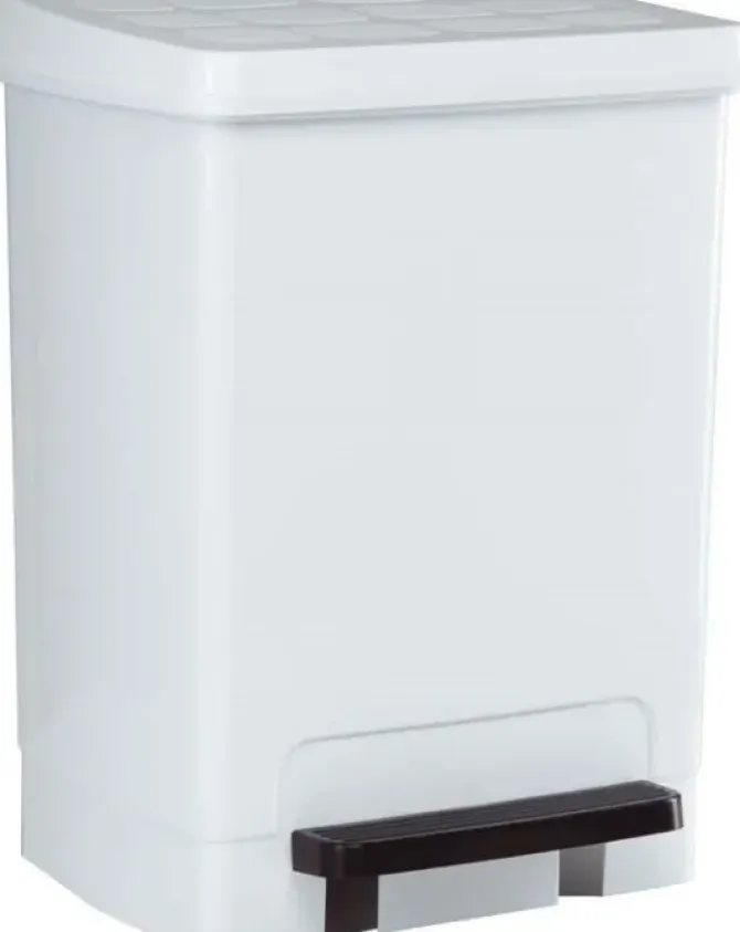 PAPELERA C/TAPA PEDAL 23L. BLANCO