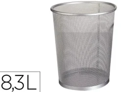 PAPELERA METALICA Q-CONNECT GRIS REJILLA -190X260X235 MM