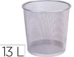 PAPELERA METALICA Q-CONNECT PR-P PLATA -REJILLA -265X285MM