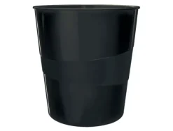 PAPELERA PLASTICO LEITZ RECYCLE COLOR NEGRO 15 LITROS