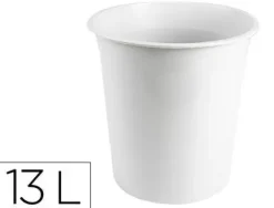 PAPELERA PLASTICO Q-CONNECT GRIS OPACO 13 LITROS DIM. 275X285MM