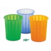 PAPELERA PLASTICO REDONDA TRASL.VERDE