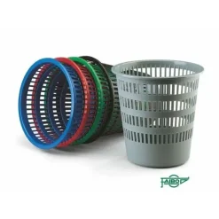 PAPELERA PLASTICO REJILLA RED.NEGRA