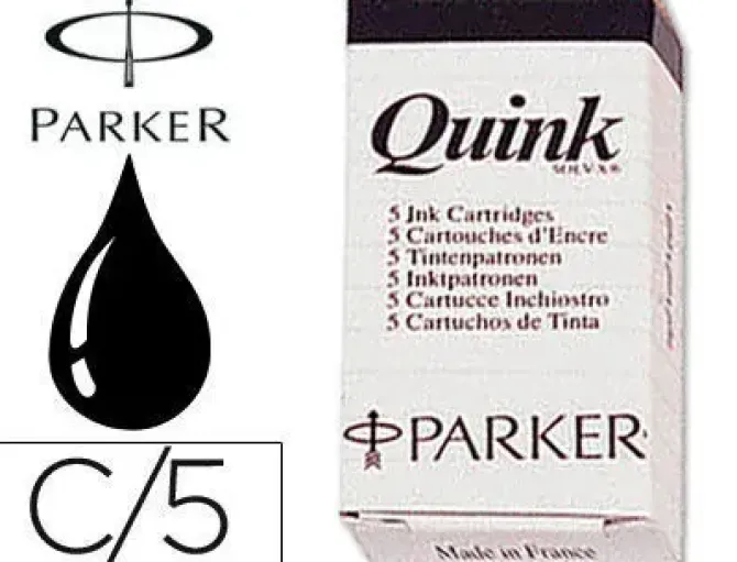 PAPER MATE CARTUCHO PLUMA PARKER NEGRO /5UD 1950382 MAK080388