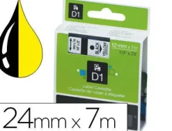 PAPER MATE CINTA DYMO D1 24MMX7M NEGRO/AMARILLO S0720980 MAK249930