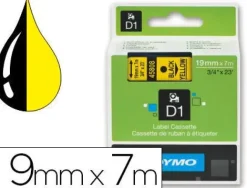 PAPER MATE CINTA DYMO D1 9MMX7M NEGRO/AMARILLO S0720730 MAK249956