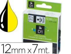 PAPER MATE CINTA DYMO D1 12MMX7M NEGRO/AMARILLO 45018 MAK220299