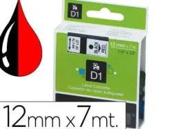 PAPER MATE CINTA DYMO D1 12MMX7M NEGRO/ROJO 45017 MAK220298