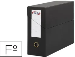 PARDO ESTUCHE ARCHIVADOR APAISADO LOMO 110 MM.TARJETA EN LOMO.FORMATO FOLIO.COLOR NEGRO.REF.2457-01