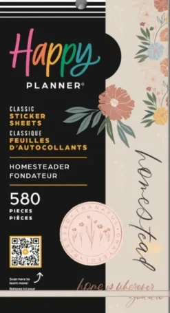 PEGATINAS 580 HAPPY PLANNER HOMESTEA 30 HOJAS