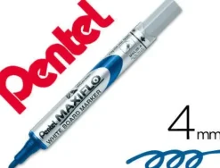 PENTEL MAXIFLO ROTULADOR PARA PIZARRA BLANCA - REGULACION DEL FLUJO DE TINTA - PUNTA DE BALA - ANCHO DE LINEA 2MM - 50% DE MATERIALES RECICLADOS - COLOR AZUL