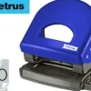 PETRUS 62 TALADRO METALICO - HASTA 30 HOJAS - MARCAS DE FORMATO - FACIL VACIADO - PUNZONES 5.5MM - COLOR AZUL