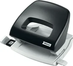 PETRUS 80 TALADRO PERFORADOR PEQUEÑO - HASTA 16 HOJAS - MARCAS DE FORMATO - FACIL VACIADO - PUNZONES 5.5MM - COLOR NEGRO