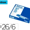 PETRUS GRAPAS 26/6 GALVANIZADAS - HASTA 30 HOJAS - CAJA DE 1000 GRAPAS - PATILLA DE 6MM