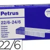 PETRUS GRAPAS 22/6 GALVANIZADAS - HASTA 30 HOJAS - CAJA DE 1000 GRAPAS - PATILLA DE 6MM