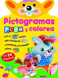 PICTOGRAMAS - PEGA Y COLOREA CONEJITO