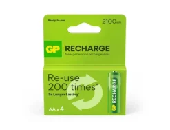 PILA GP RECARGABLE AA 2100 MAH BLISTER DE 4 UNIDADES
