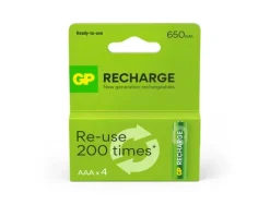 PILA GP RECARGABLE AAA 650 MAH BLISTER DE 4 UNIDADES
