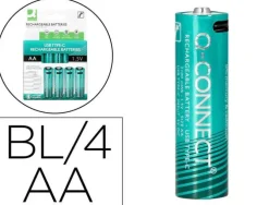 PILA Q-CONNECT AA RECARGABLE POR USB-C BLISTER DE 4 UNIDADES
