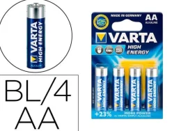 PILA VARTA ALCALINA LONGLIFE POWER AA TIPO LR-06 BLISTER DE 4 UNIDADES