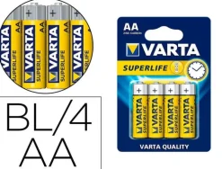PILA VARTA SALINA SUPERLIFE AA TIPO R-06 BLISTER DE 4 UNIDADES