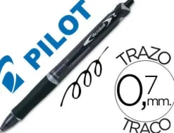 PILOT BEGREEN BOLIGRAFO DE BOLA RETRACTIL ACROBALL - RECARGABLE - FABRICADO CON PLASTICO RECICLADO - PUNTA REDONDA 0.7MM - TRAZO 0.25MM - GRIP ERGONOMICO - COLOR NEGRO