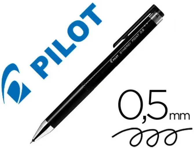 PILOT BOLIGRAFO DE GEL SYNERGY POINT RETRACTIL - RECARGABLE - PUNTA FINA 0.5MM - TRAZO 0.25MM - COLOR NEGRO