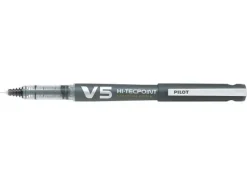 PILOT BOLIGRAFO DE TINTA LIQUIDA V5 HI-TECPOINT RECARGABLE - FABRICADO CON PLASTICO RECICLADO - PUNTA FINA 0.5MM - TRAZO 0.3MM - COLOR NEGRO