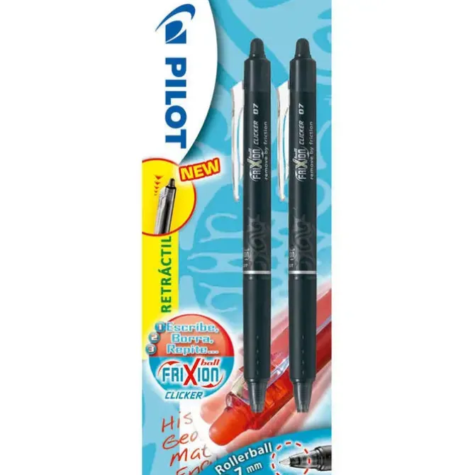 PILOT BOLIGRAFO PILOT FRIXION CLICK.NEG B/2 BFCNN MAK118890