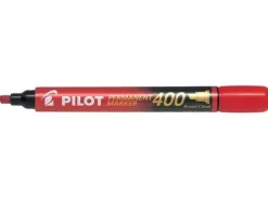 PILOT ROTULADOR PERMANENTE 400 - PUNTA BISELADA 4,5MM - TRAZO 4MM - COLOR ROJO