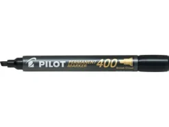 PILOT ROTULADOR PERMANENTE 400 - PUNTA BISELADA 4,5MM - TRAZO 4MM - COLOR NEGRO