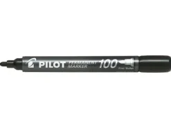 PILOT ROTULADOR PERMANENTE 100 - PUNTA FINA DE BALA 4,5MM - TRAZO 1MM - COLOR NEGRO