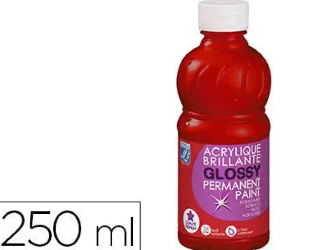PINTURA ACRILICA L&B BRILLO ROJO PRIMARIO BOTE DE 250 ML