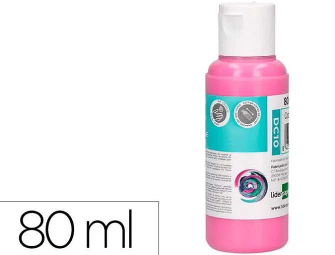 PINTURA ACRILICA LIDERPAPEL BOTE DE 80 ML ROSA