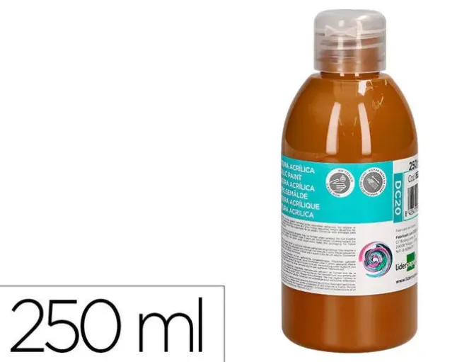 PINTURA ACRILICA LIDERPAPEL BOTE DE 250 ML MARRON