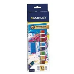 PINTURA ACRILICA MANLEY 12 COLORES