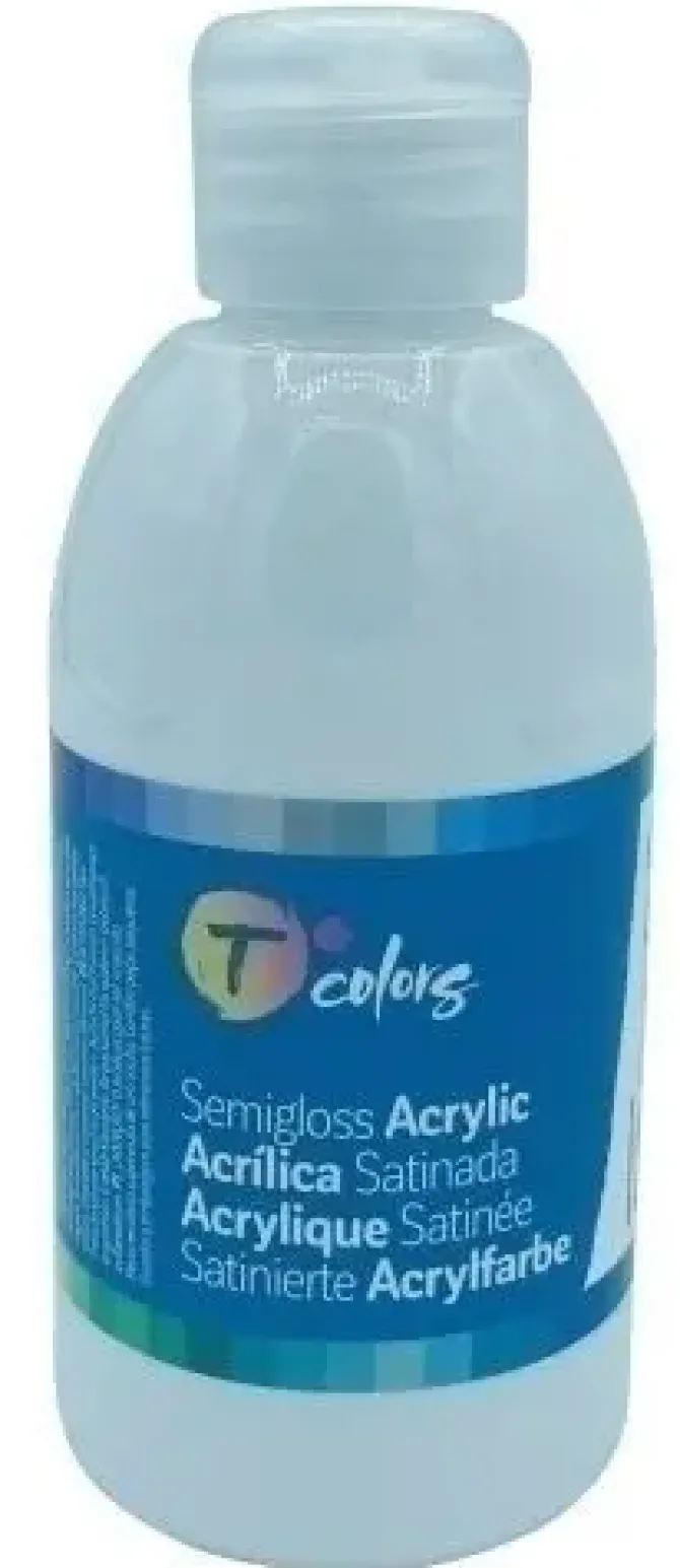 PINTURA ACRILICA TCOLORS 250 ML (BOTELLA) BLANCO