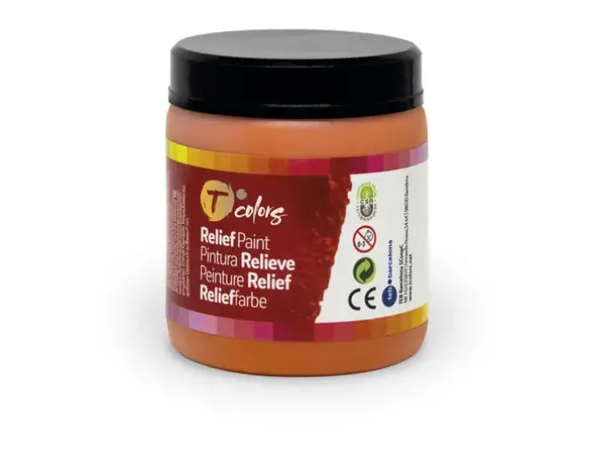 PINTURA RELIEVE TCOLORS NARANJA BOTE DE 250 ML