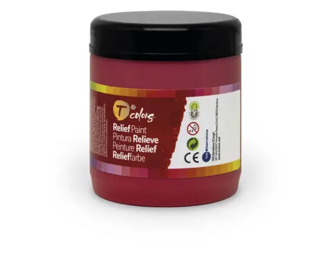 PINTURA RELIEVE TCOLORS ROJO BOTE DE 250 ML