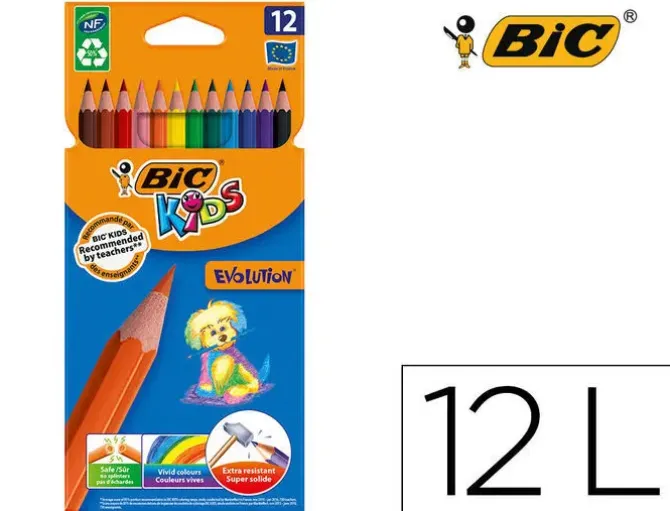 PINTURAS BIC KIDS EVOLUTION COLORES C/012UDS