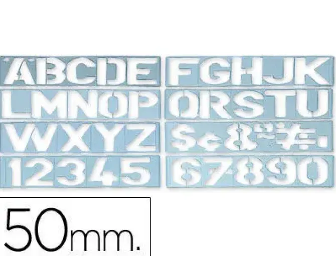 PLANTILLA PARA ROTULAR ALTURA DE LETRA 50 MM CS17905