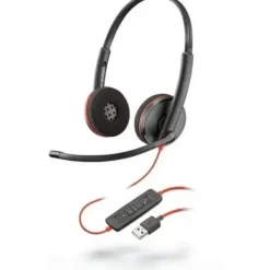 PLANTRONICS/POLY BLACKWIRE C3220 USB-A AURICULARES CON MICROFONO - ALMOHADILLAS ACOLCHADAS - CONTROLES EN CABLE - COLOR NEGRO