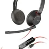 PLANTRONICS/POLY BLACKWIRE C5220 USB-C AURICULARES CON MICROFONO - CANCELACION DE RUIDO - DIADEMA METALICA ACOLCHADA - ALMOHADILLAS DE PIEL SINTETICA - CONTROLES EN CABLE