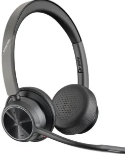PLANTRONICS/POLY VOYAGER 4320 UC M AURICULARES CON MICROFONO BLUETOOTH - ALMOHADILLAS ACOLCHADAS - CONTROLES EN AURICULAR- COLOR NEGRO