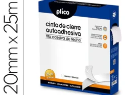 PLICO VELCRO ADHESIVO EN CINTA 25 MT X 20 MM COLOR BLANCO CS77573